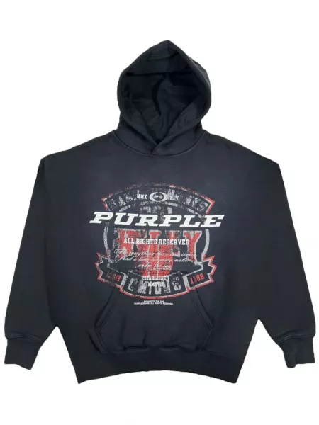 Printti puuvilla collegepaita Purple Brand