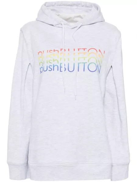 Sweatshirt Pushbutton grå