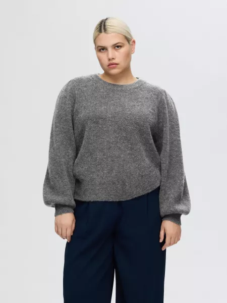 Pullover Selected Femme grå