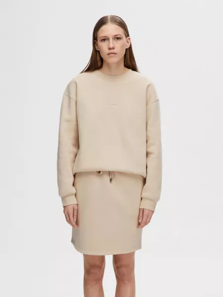 Sweatshirt Selected Femme beige