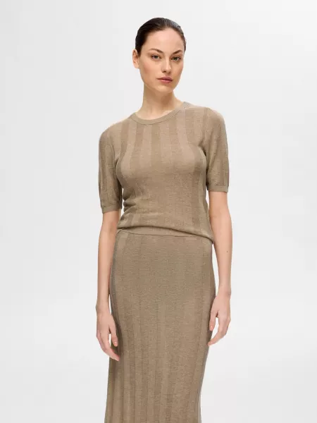 Top Selected Femme beige