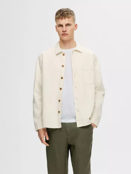 Skjorte Selected Homme beige