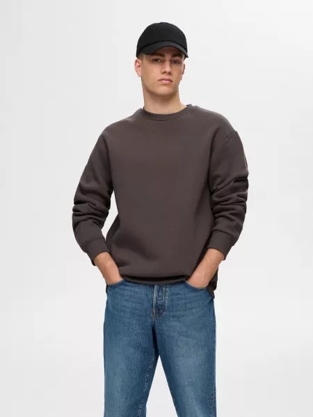 Sweatshirt Selected Homme brun