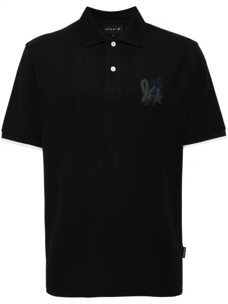 Sporty poloshirt med broderier Sport B. By Agnès B. sort