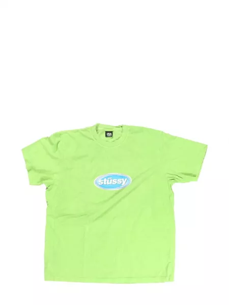 T-shirt med print Stüssy grøn