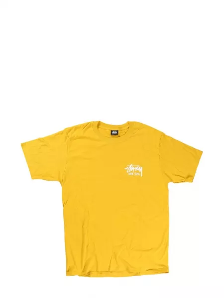 Printti t-paita Stüssy keltainen