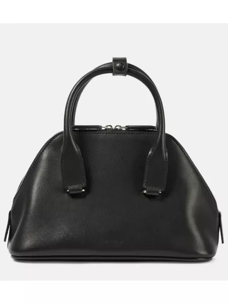 Skinn mini bag The Row svart