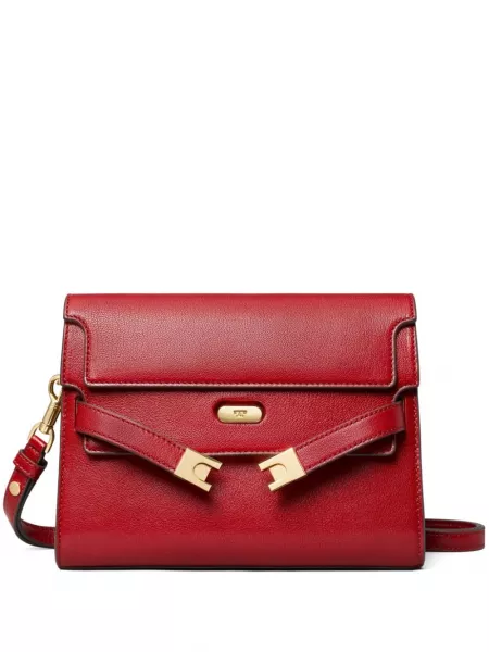 Tory burch red leather backpack outlet