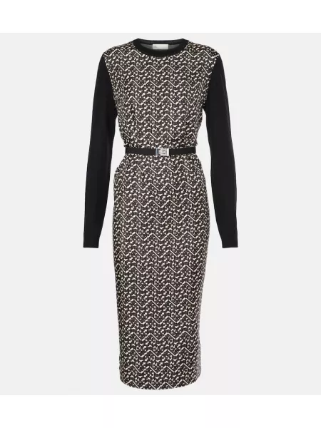 Silke ull dress Tory Burch svart