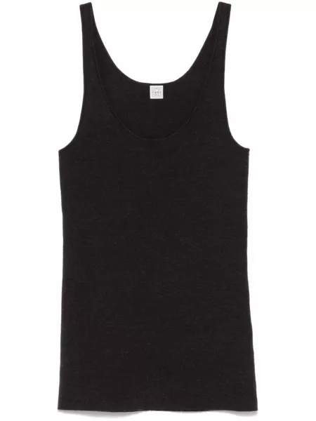 Strikket tanktop Toteme brun