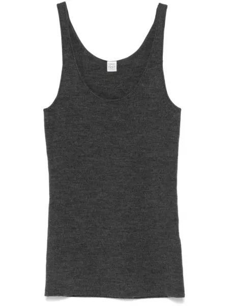 Neulottu tank top Toteme harmaa