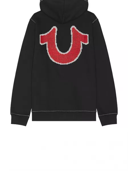 Fermuarlı sweatshirt True Religion siyah