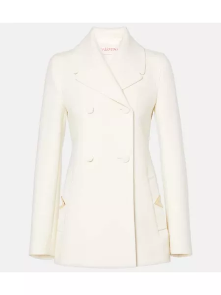 Ull blazer Valentino hvit