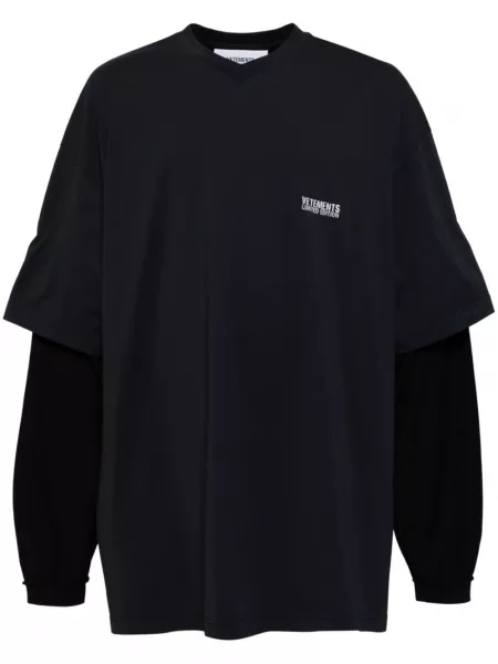 Sweatshirt med broderier Vetements blå