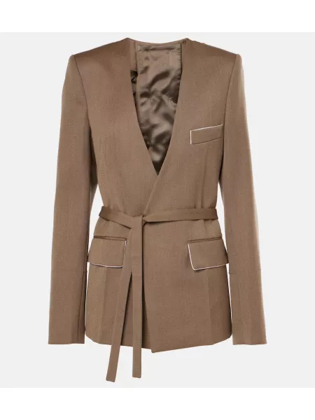 Ull blazer Victoria Beckham brun