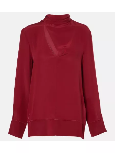 Silke bluse Victoria Beckham rød