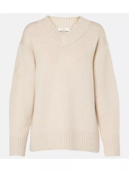 Cashmere ull strikkegenser Vince beige