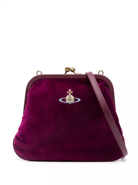 Fløjls clutch Vivienne Westwood lilla