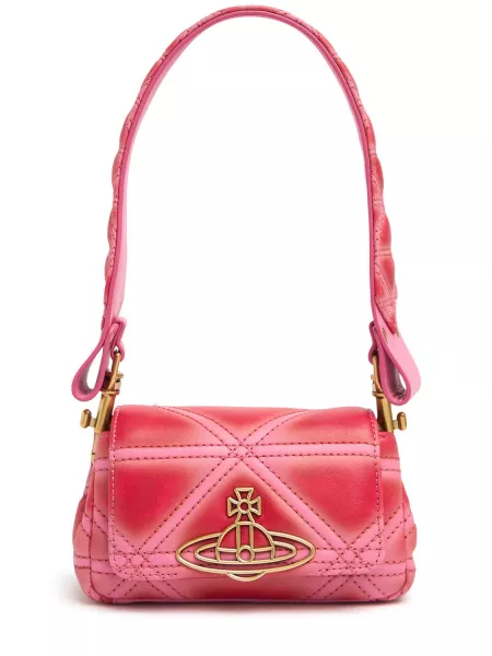 Nahka mini laukku Vivienne Westwood pinkki