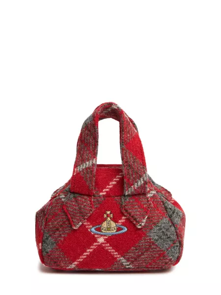 Tweed ull mini bag Vivienne Westwood rød