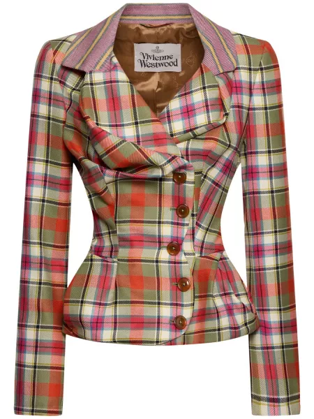 Plaid jakke i uld Vivienne Westwood